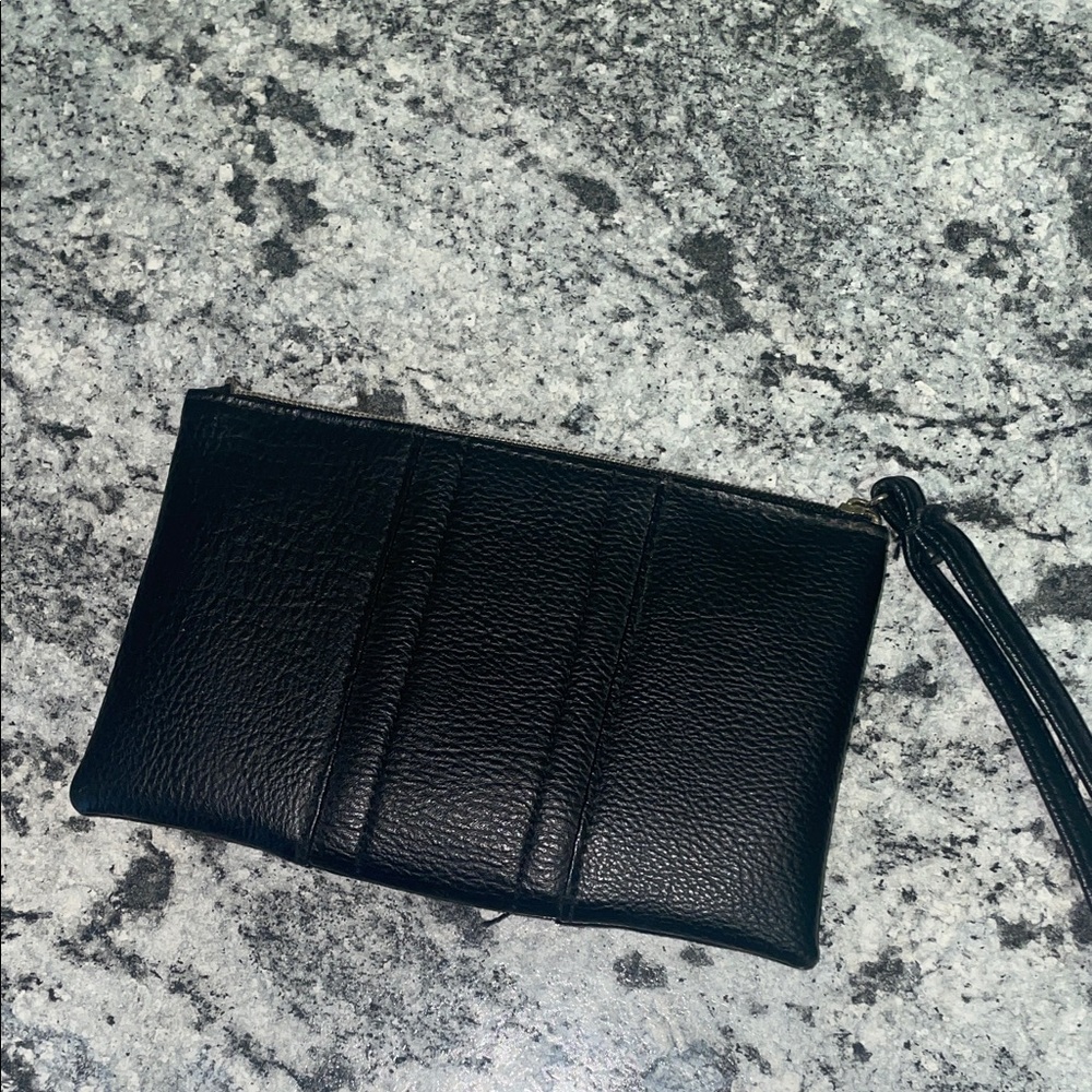 Black P/U Leather Wristlet - Picture 3 of 4